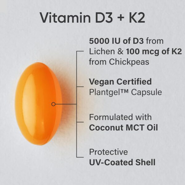 Sports Research Vitamin D3 K2 with Coconut Oil - Image 2