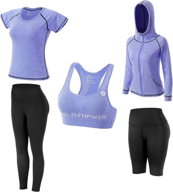Women Workout Clothes Set 5 PCS