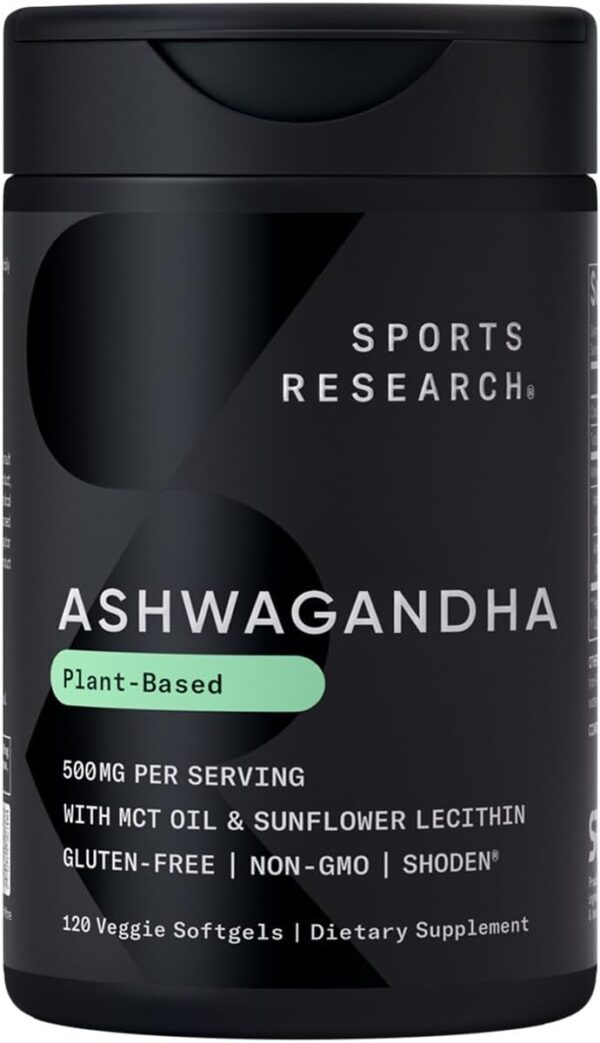 Sports Research® Ashwagandha Softgels with Coconut MCT Oil