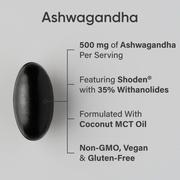 Sports Research® Ashwagandha Softgels with Coconut MCT Oil - Image 2