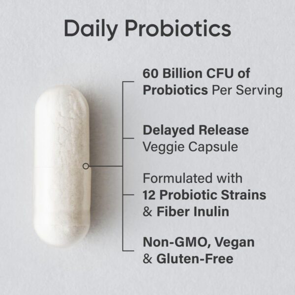 Sports Research Daily Probiotics with Prebiotics, 60 Billion CFU - Image 2