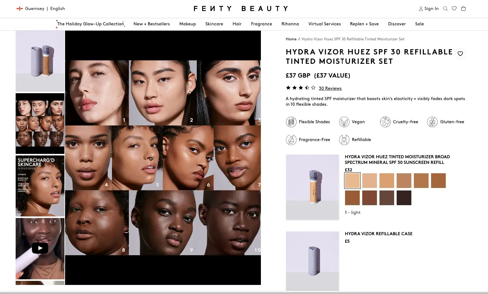 branding differentiation, fenty shades